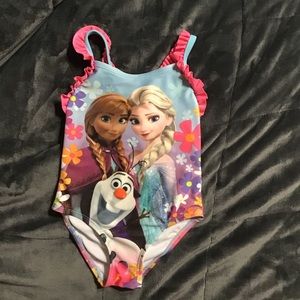 Disney Frozen Elsa Anna Olaf One-Piece Swimsuit